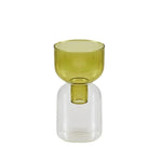 bougeoir vase transparent moderne vert marron bleu violet jaune rose
