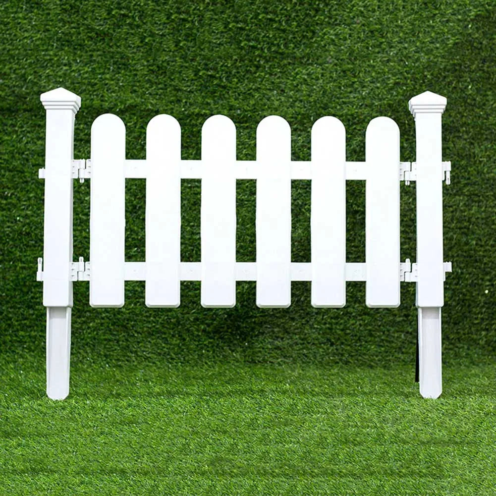 clôture jardin blanche moderne fixations barreaux poteaux dimensions diverses transparente