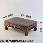 support d'affichage bois sculpté classique pied table vintage marron foncé motifs naturels