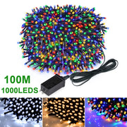 Guirlande lumineuse LED étanche 50m pour jardin, Noël et décoration extérieure
