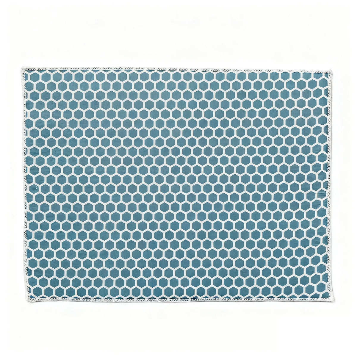 tapis cuisine gris blanc motif géométrique moderne assiettes verres couverts bol cuillère assaisonnement 50cm