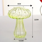 vase champignon transparent moderne rouge vert rose marron jaune