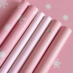 papier peint autocollant étoile flocon neige rose chambre enfant décoration nordique imperméable résistance humidité