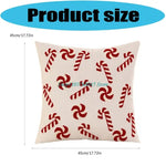taies d'oreiller patchwork noël motifs neige pailletés cannes sucre rouge blanc vert doré festive