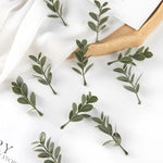 feuilles artificielles vertes decoration murale noel mariage 50 pieces naturel minimaliste exposantextérieur bricolage scrapbooking
