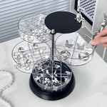 boîte bijoux transparente moderne couches portable organisation rangement maquillage acrylique