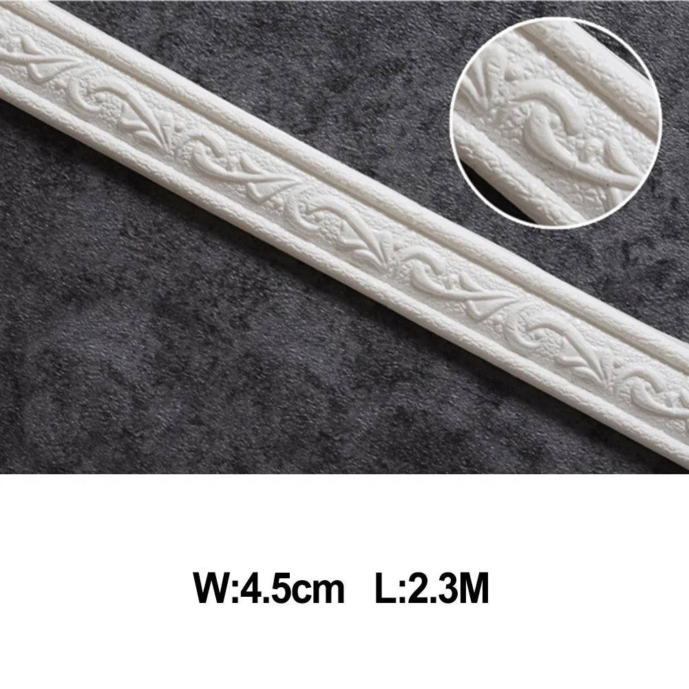 ruban decoratif ornements floraux blanc noir classique pvc moderne maison cuisine meuble fenetre