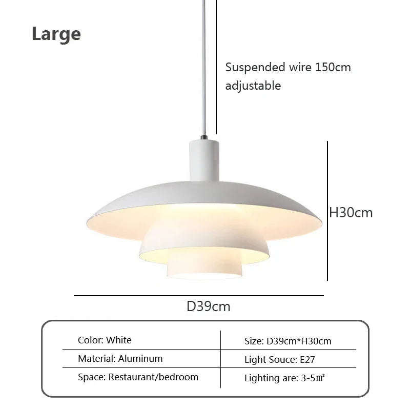 lampe suspendue moderne blanche minimaliste plafonnier salon chambre luminaires intérieur rond épuré