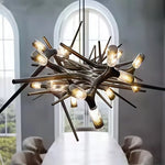 suspension lumineuse noire contemporaine 120cm 10 ampoules certification ul rohs