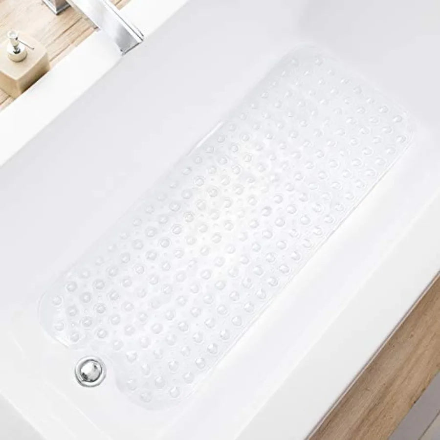 tapis bain moderne 39x16 pouces texture 200 bosses antidérapant transparent adhésif salle bain