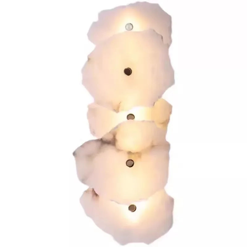 lampe murale moderne marbre naturel blanc minimaliste éclairage quotidien fixée mur texture