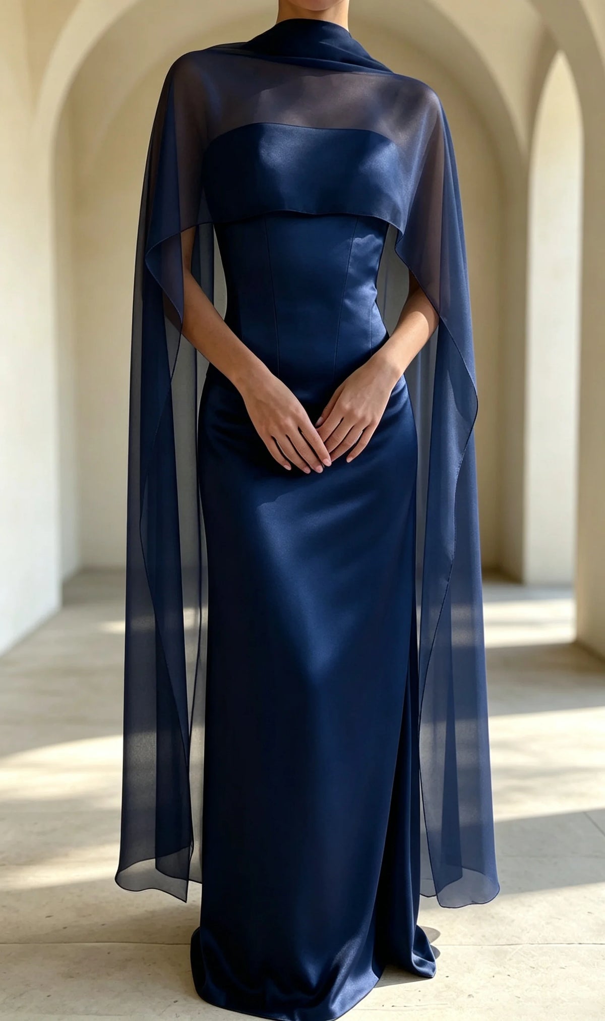 cape mariage transparente polyester élégante plage cérémonie cocktail soirée echangement