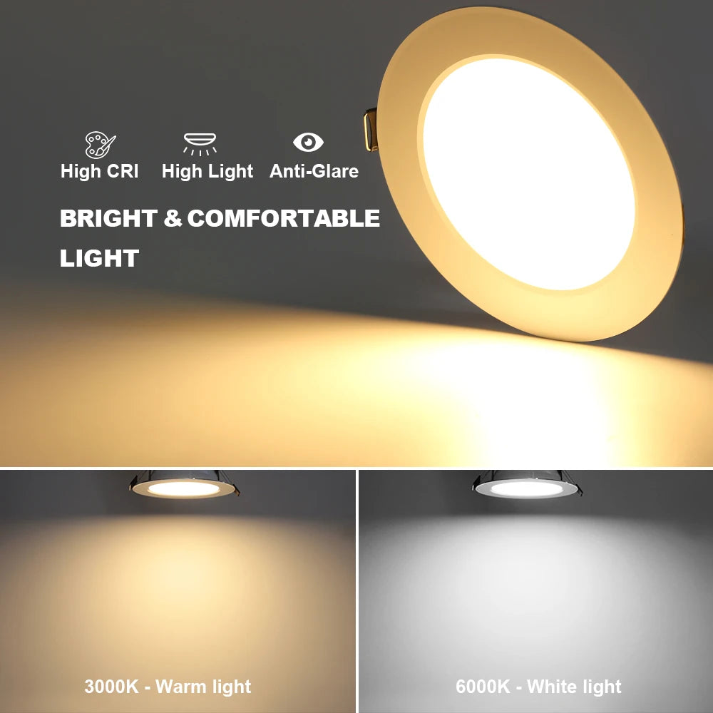 Spot LED 220V blanc moderne encastrable décoration intérieure chambre salon 18W 21W