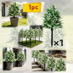 arbre artificiel violet feuilles vertes fleurs patio moderne jardin extérieur piquet fixéextérieur decoration anniversaire
