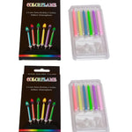 bougies anniversaire violet jaune bleu vert rose rouge adhésifs modernes simples super lumineuses fantaisie