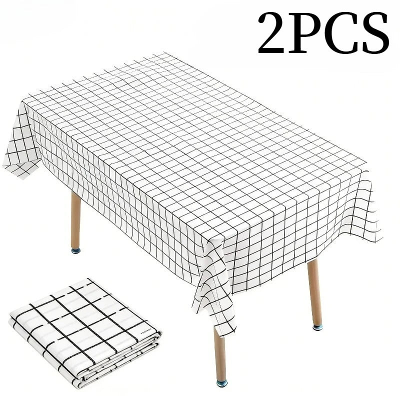 nappe jetable carreaux noirs blancs fête anniversaire pique nique extérieur mariage transparente moderne minimaliste