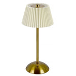 lampe chevet or plissée rechargeable usb moderne abat jour blanc rouge