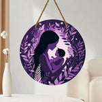 décoration murale bébé illustration pastorale cordelette diamètre 20cm blanc rose bleu violet noir mignonne