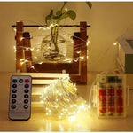 guirlande lumineuse led blanc chaud telecommande decoration noel mariage interieur