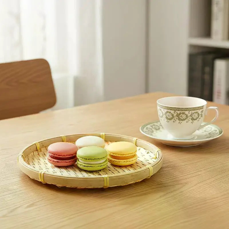assiette bambou tissé main naturelle traditionnelle rangement décoration maison
