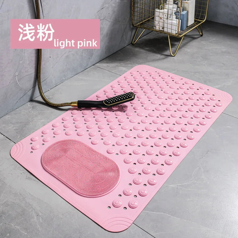 tapis bain antidérapant texturé boutons abrasive moderne bleu vert rose