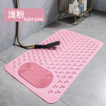 tapis bain antidérapant texturé boutons abrasive moderne bleu vert rose