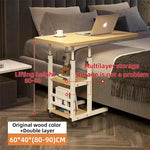 table d'appoint mobile blanche moderne roulettes étagères chambre coucher canapé