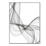 impressions toile abstraites moderne minimaliste noir blanc motifs ondulés nature morte decorationintérieur