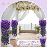 guirlande artificielle violettes fleurs modernes decoration maison intérieure 80cm boite