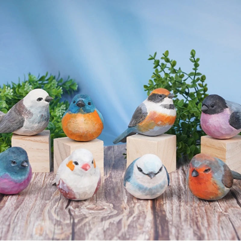 petite figurine oiseau céramique artisanale décorative réaliste maison jardin intérieur