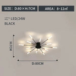 plafonnier moderne or noir lumineux éclairage quotidien acier certifié ccc 249 2000 lumens