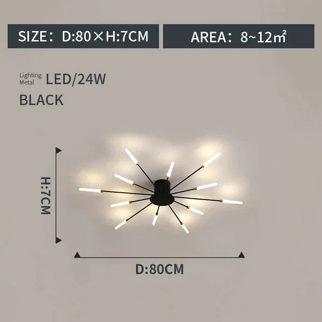plafonnier moderne or noir lumineux éclairage quotidien acier certifié ccc 249 2000 lumens