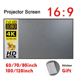 écran projection portable blanc moderne 60 70 80 100 120 pouces adhésifs minimaliste