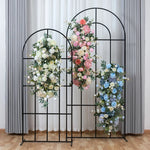 support fleurs artificielles moderne bouquet doré élégant décoration mariage tablecoration métal or rouge blanc