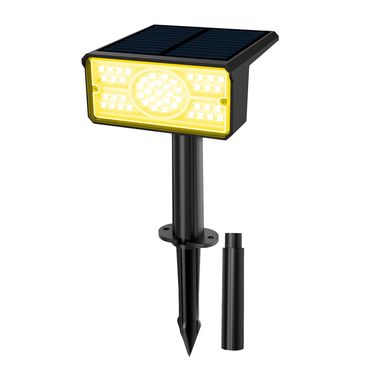 lampe solaire noire led 49 diodes ip65 moderne extensible adjustable tringle