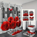rideau douche rose moderne tapis sol couverture toilette durable écologique
