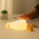 veilleuse rechargeable canard blanc jaune table moderne instruction adhésif câble usb