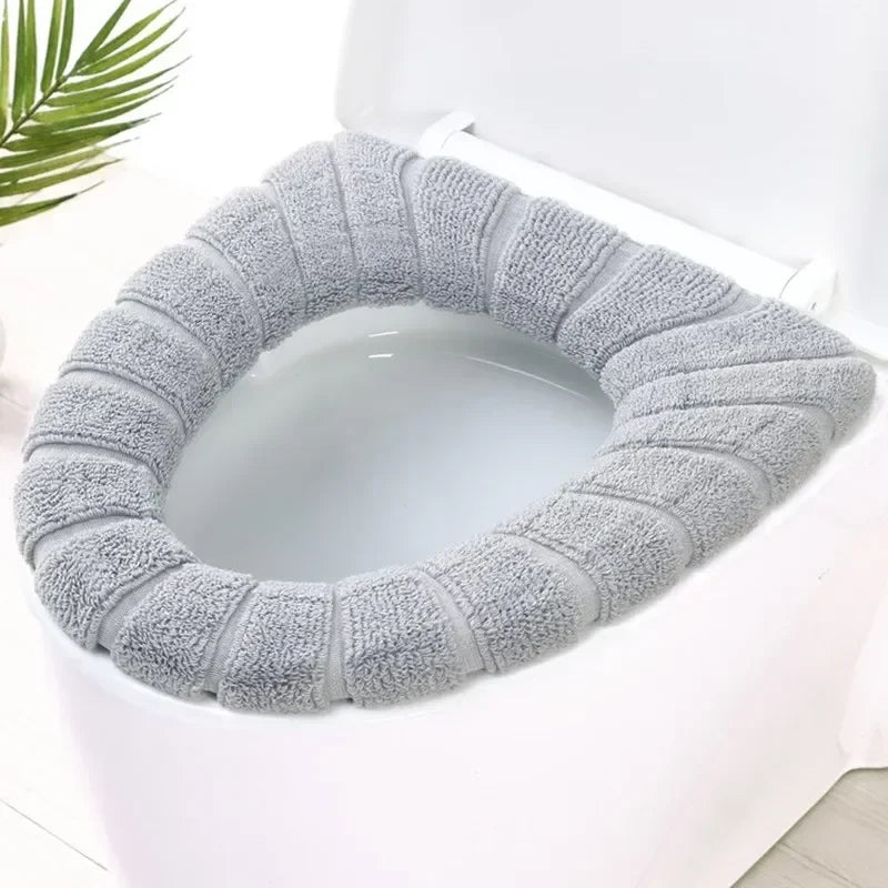 coussins abattants toilettes texturés bleu clair gris beige rose vert menthe opalescents élastiques
