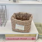 paniers rangement carreaux blancs moderne rose bleu vert jaune clair imperméable tissu coton polyester