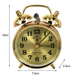 réveil vintage mécanique doré argenté aiguille rétroéclairage face unique métal durable quartz classique antique