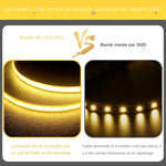bande led cob 12v 24v blanc 4500k moderne adhésif haute luminosité 320led/m 50000heures