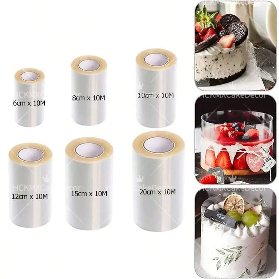 ruban adhésif transparent moderne décoration gâteau fête anniversaire 10m longueur