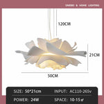 suspension lumineuse moderne fleur stylisée blanc opaque salon chambre étude 220v acrylique