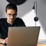 lampe flexible moderne noire rechargeable USB vis fixation minimaliste