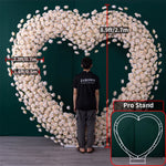décoration événement romantique mariage cœur fleurs roses artificielles enseigne lumineuse better togetherextérieur