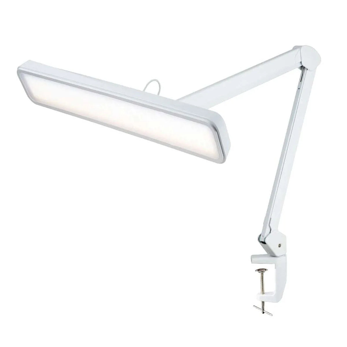 lampe led bras articulé noir blanc pinces vis moderne fonctionnelle