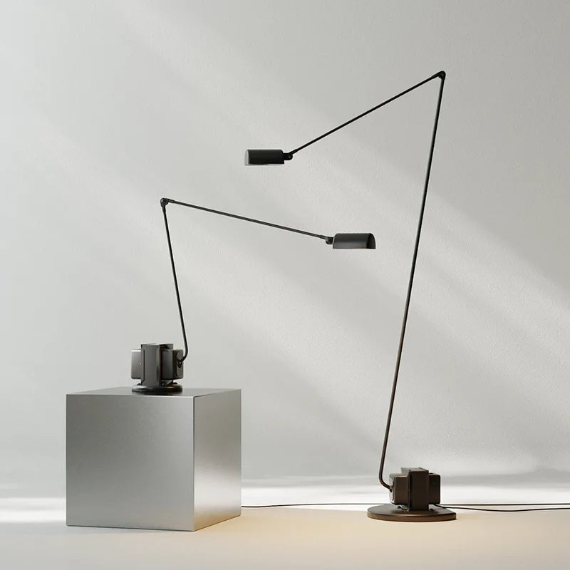 lampe moderne noir led base solide câble éclairage 10 15m² flux 249 2000 lumens