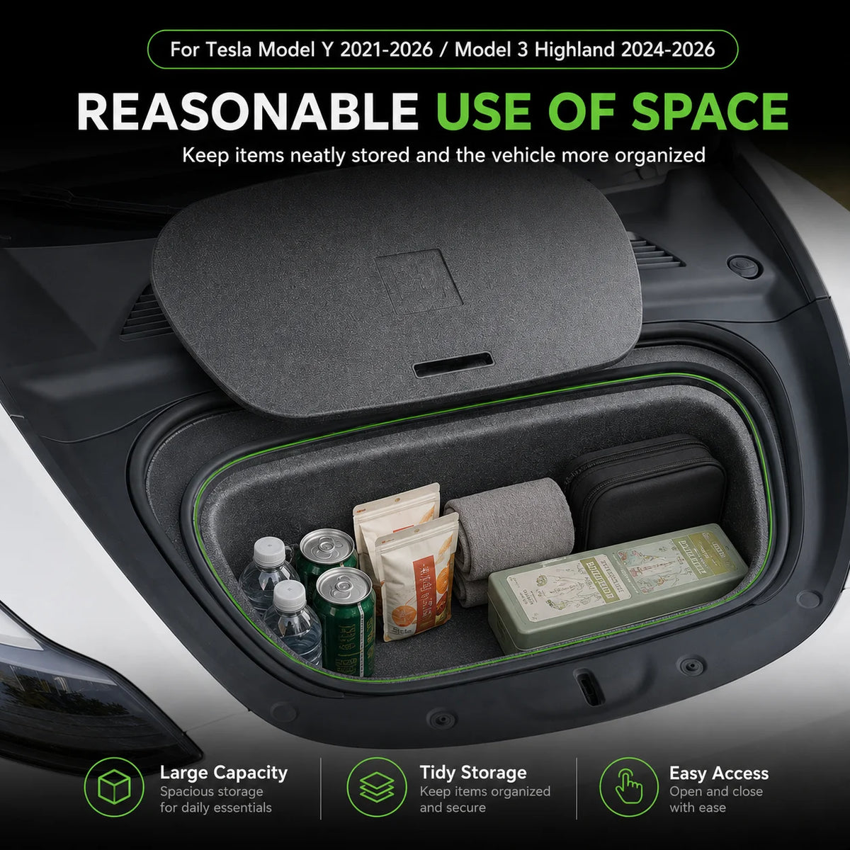 boîte rangement voiture isotherme noire epp pratique moderne compartiments amovible camping voyage