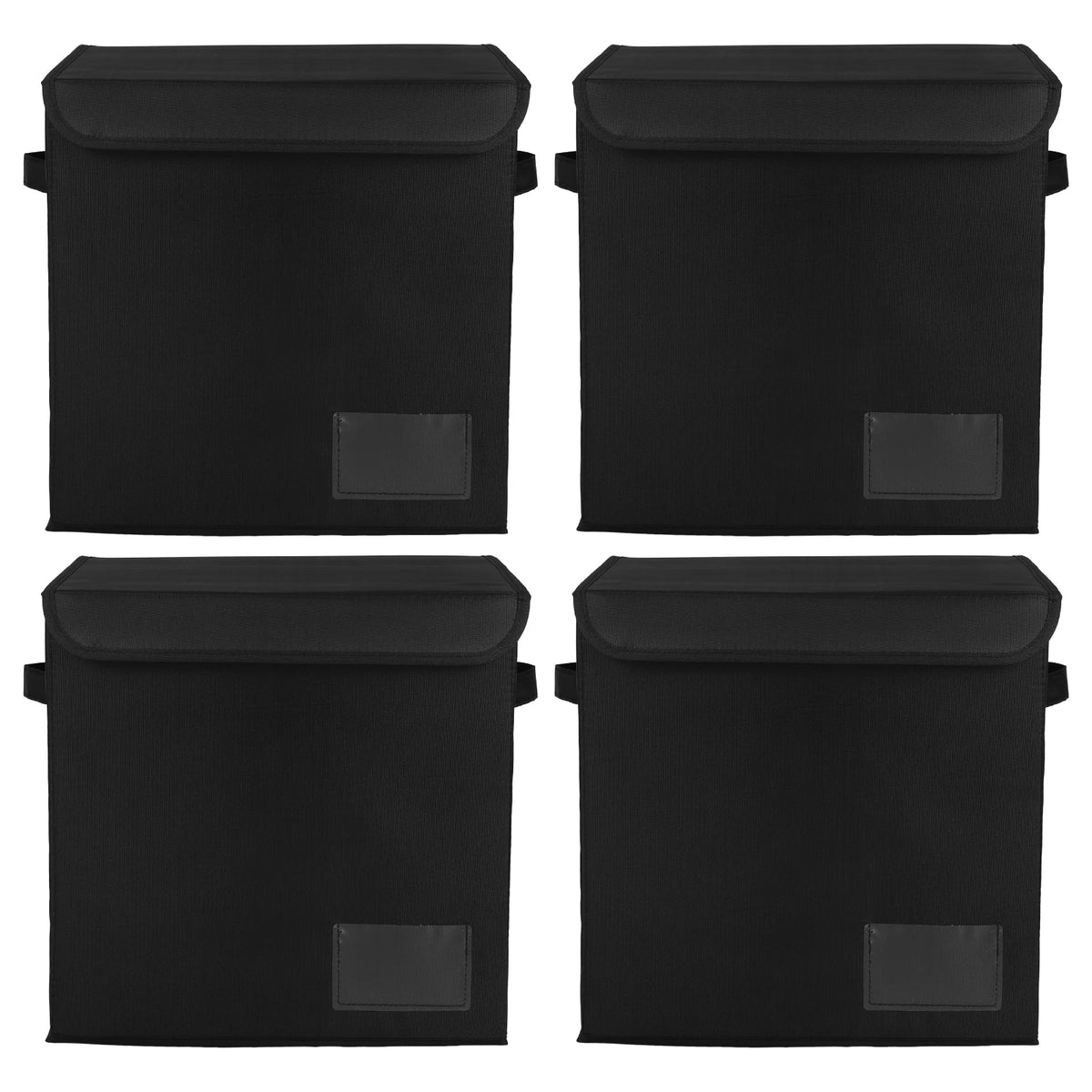 boîtes rangement vinyles moderne 33cm pièces noir poignées fermeture scratch respectueux environnement