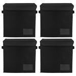 boîtes rangement vinyles moderne 33cm pièces noir poignées fermeture scratch respectueux environnement